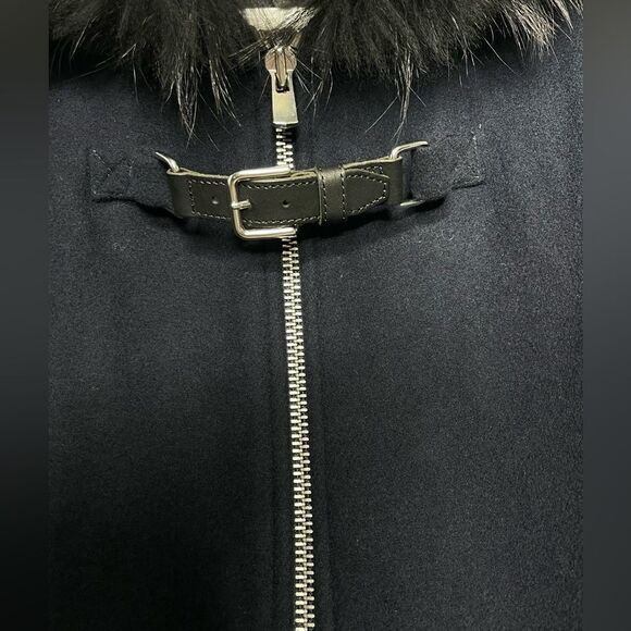 Womens Maje Grafy navy parka style coat size 40 - Picture 4 of 11